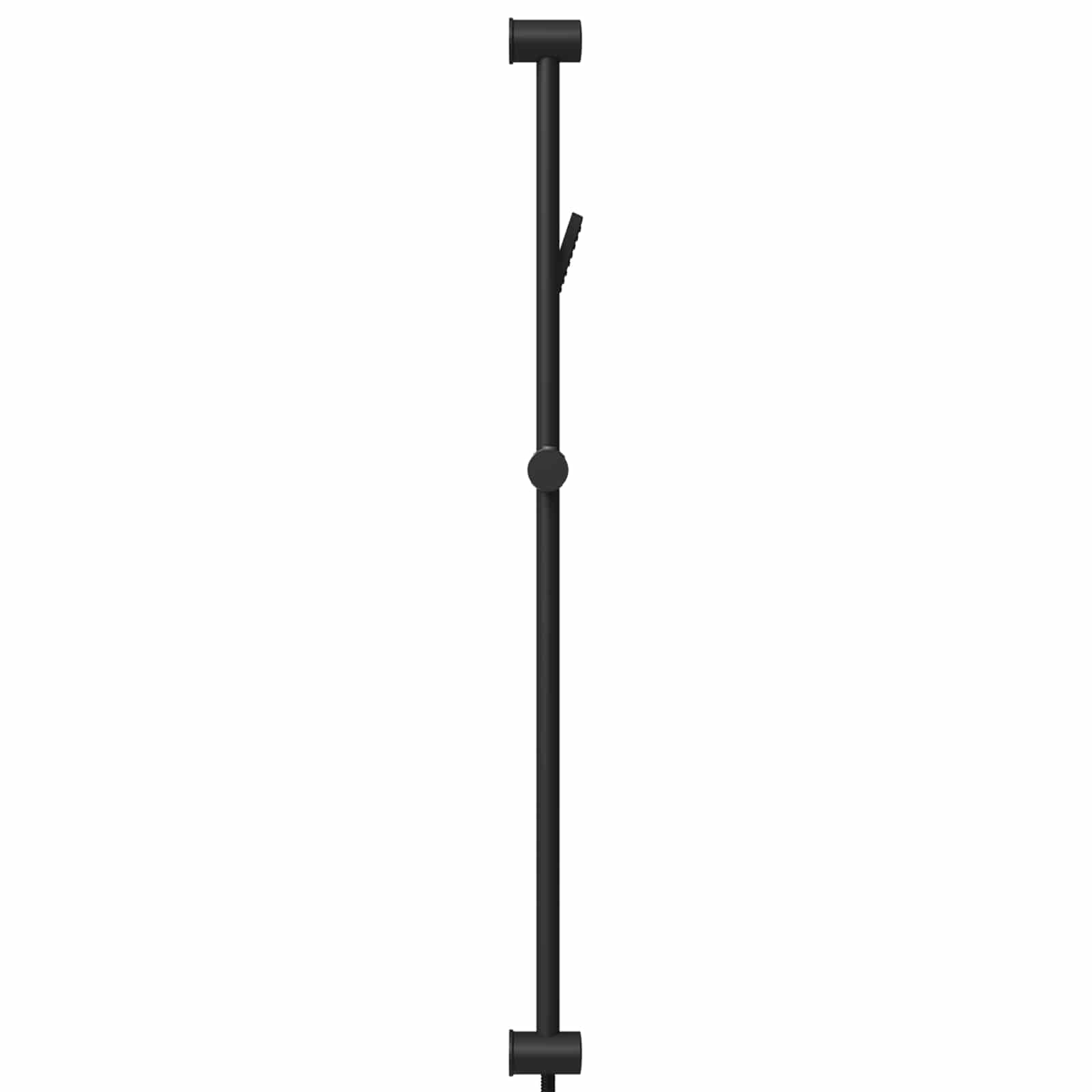 Duschsystem-Set Schwarz 100 cm Edelstahl