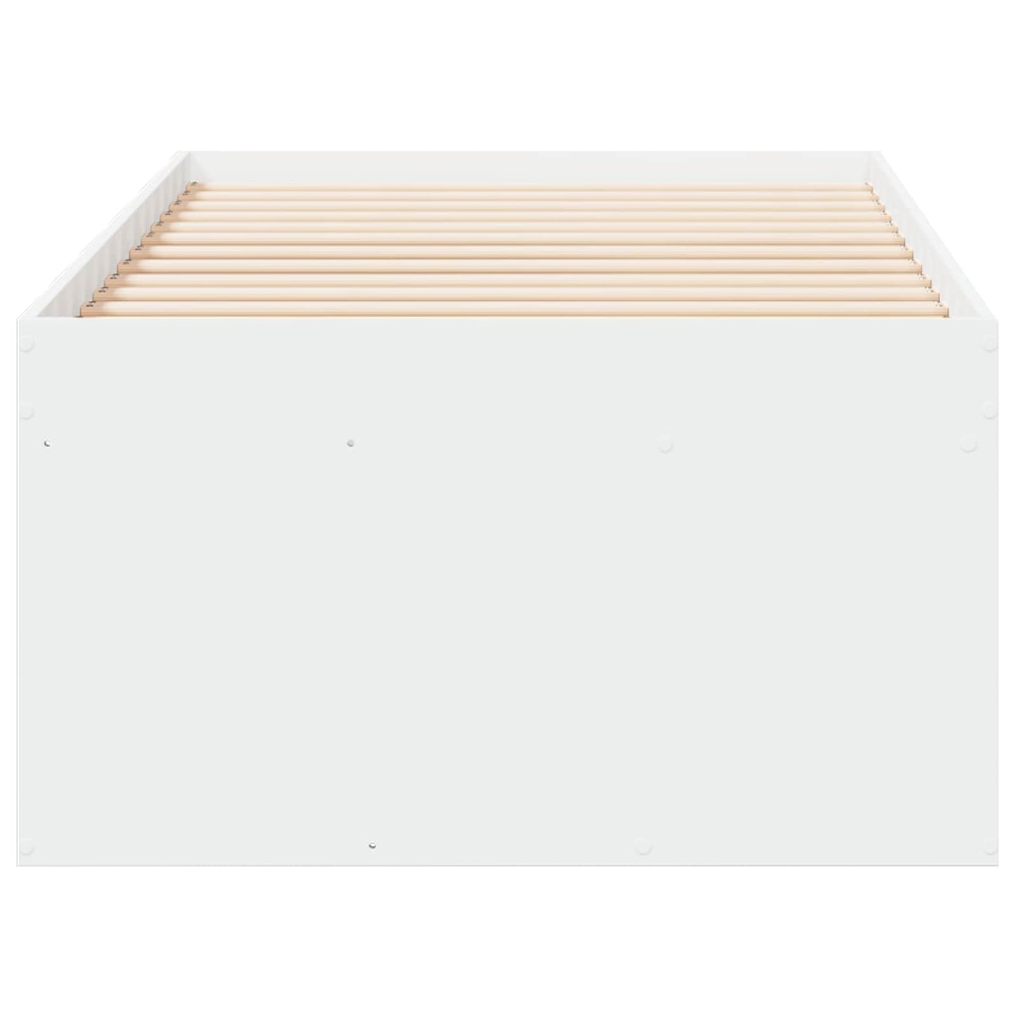 Bettgestell mit Stauraum mit Tür Weiß 80 x 200 cm Holzwerkstoff