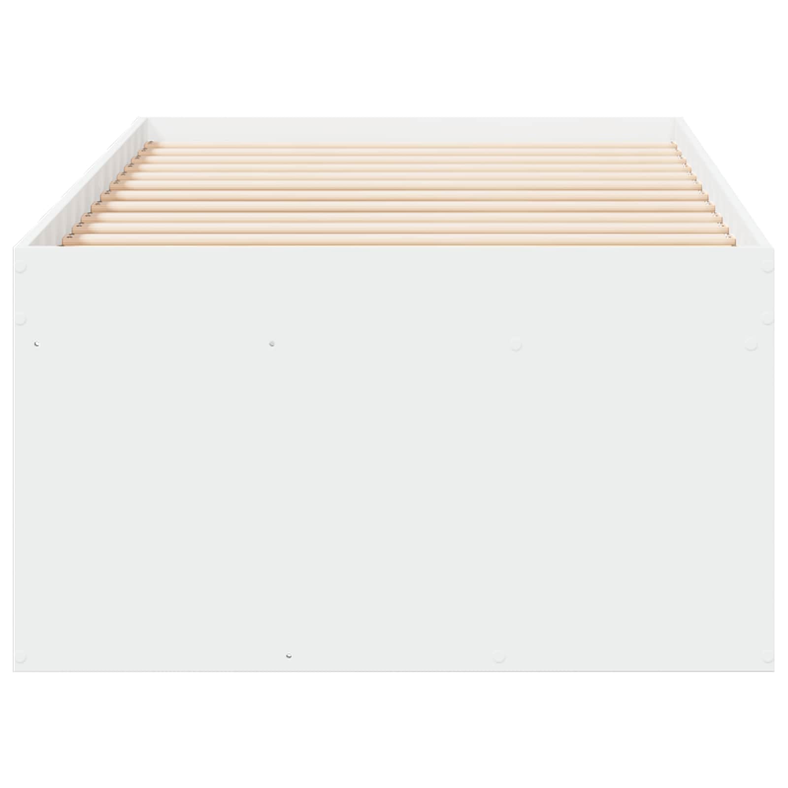 Bettgestell mit Stauraum mit Tür Weiß 80 x 200 cm Holzwerkstoff