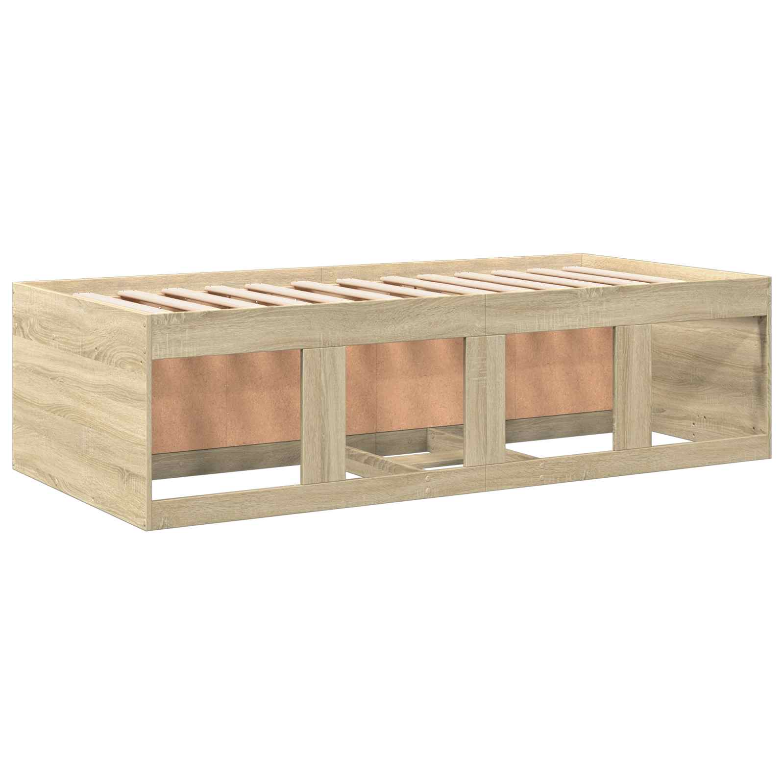 Bettgestell mit Stauraum Sonoma-Eiche 80 x 200 cm Holzwerkstoff
