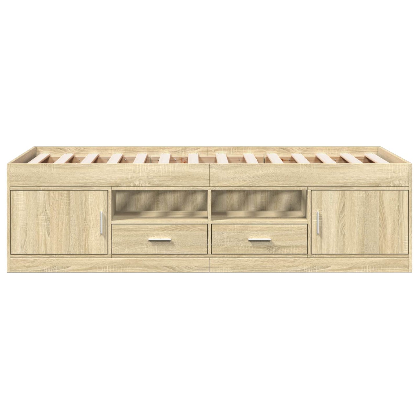 Bettgestell mit Stauraum Sonoma-Eiche 80 x 200 cm Holzwerkstoff