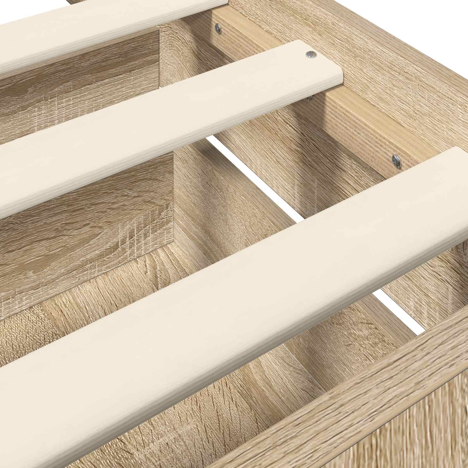 Bettrahmen mit Schubladen Sonoma-Eiche Holzwerkstoff