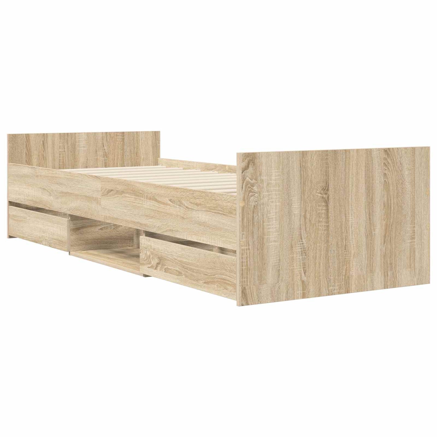 Bettrahmen mit Schubladen Sonoma-Eiche Holzwerkstoff