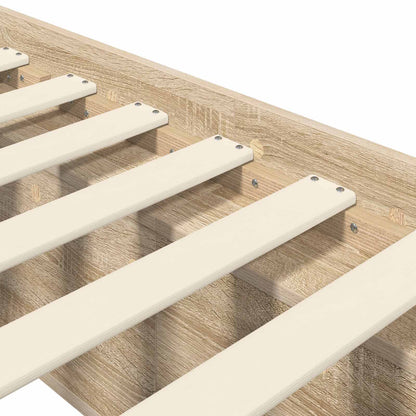 Bettgestell mit Stauraum Sonoma-Eiche 80 x 200 cm Holzwerkstoff