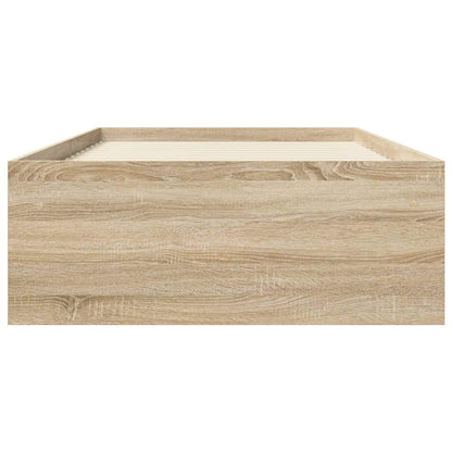 Bettgestell mit Stauraum Sonoma-Eiche 80 x 200 cm Holzwerkstoff