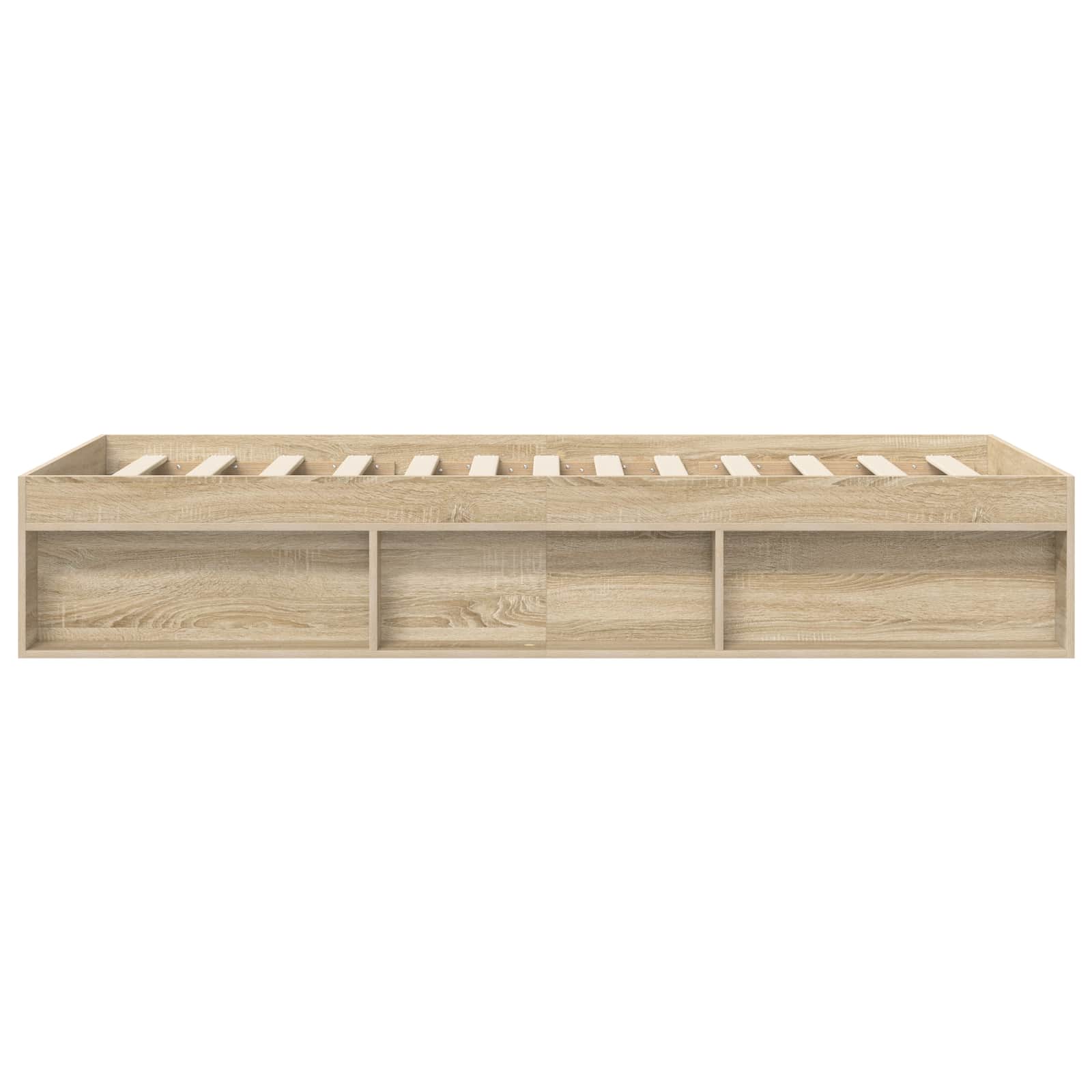 Bettgestell mit Stauraum Sonoma-Eiche 80 x 200 cm Holzwerkstoff