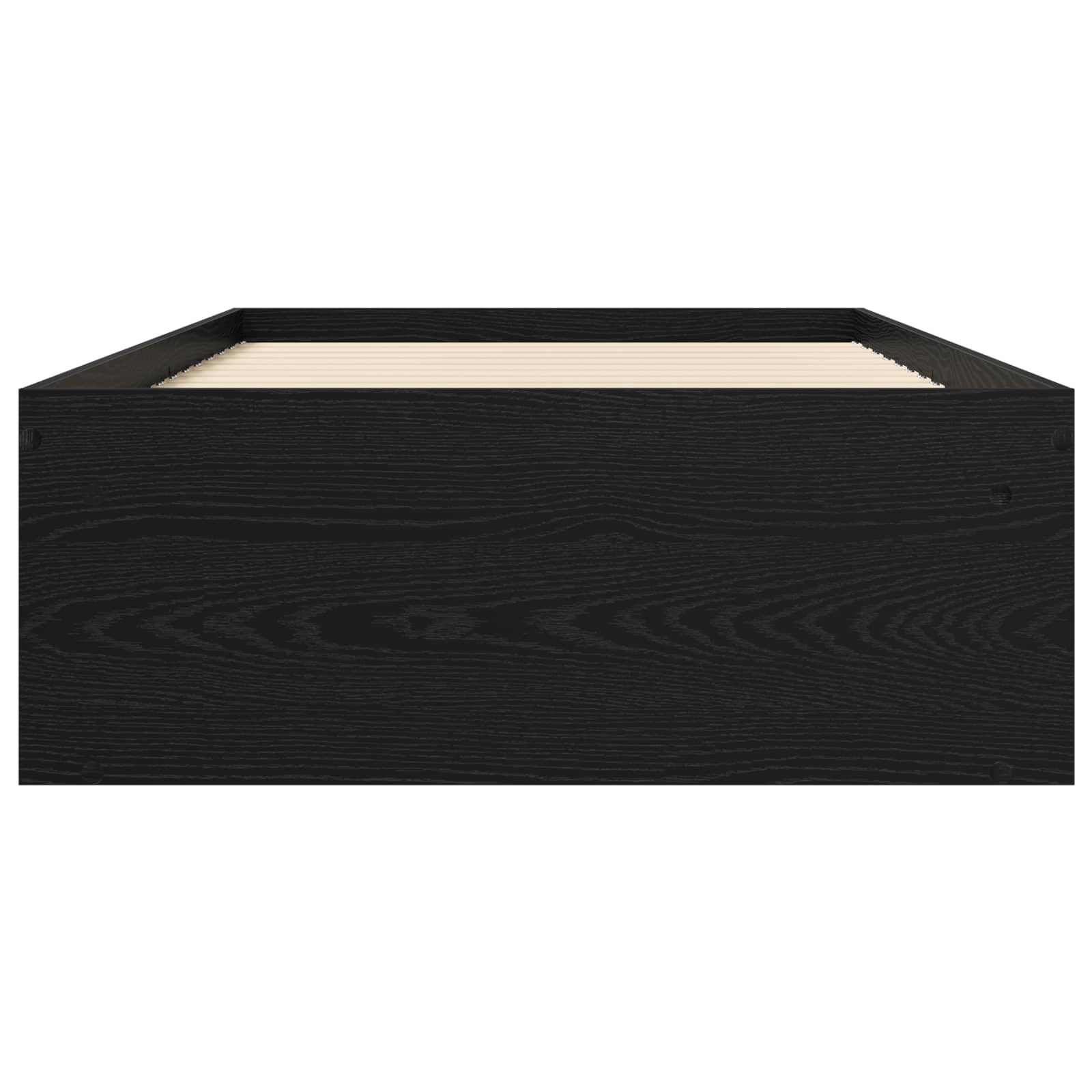 Bettgestell mit Stauraum mit Regal Schwarze Eiche 80 x 200 cm