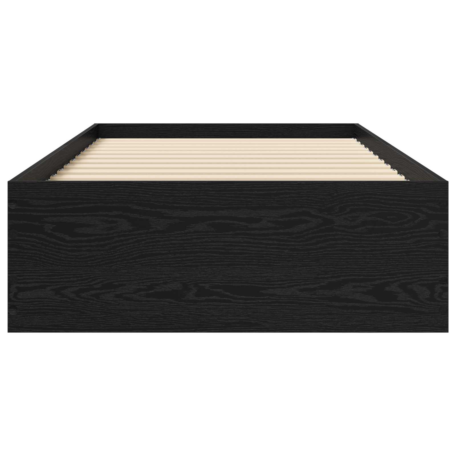 Bettrahmen mit Schubladen Schwarze Eiche Holzwerkstoff