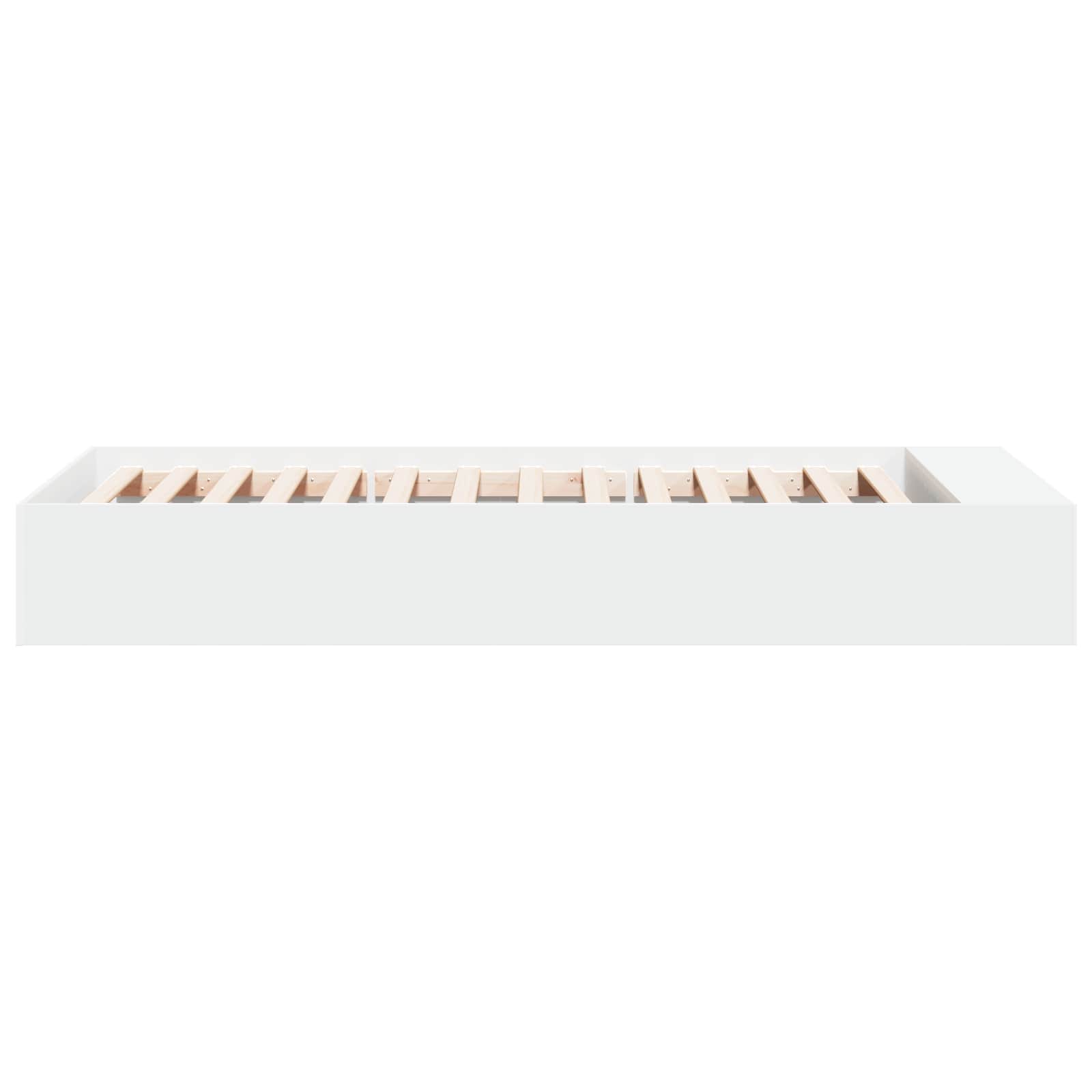 Bettgestell mit Stauraum Weiß 80 x 200 cm Holzwerkstoff