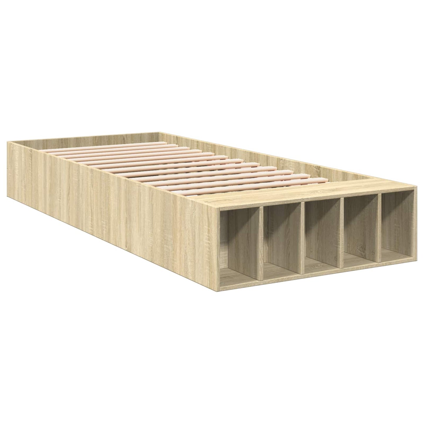 Bettgestell mit Stauraum Sonoma-Eiche 80 x 200 cm Holzwerkstoff