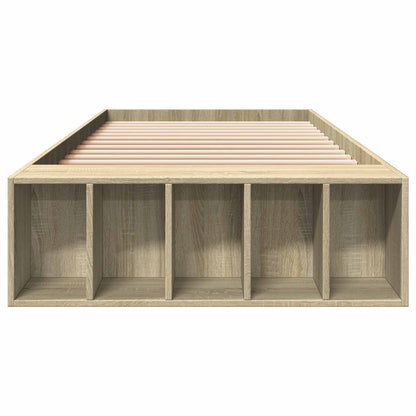 Bettgestell mit Stauraum Sonoma-Eiche 80 x 200 cm Holzwerkstoff