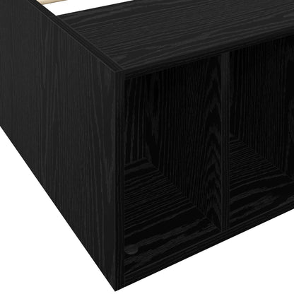 Bettgestell mit Stauraum mit Regal Schwarze Eiche 80 x 200 cm