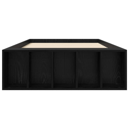 Bettgestell mit Stauraum mit Regal Schwarze Eiche 80 x 200 cm