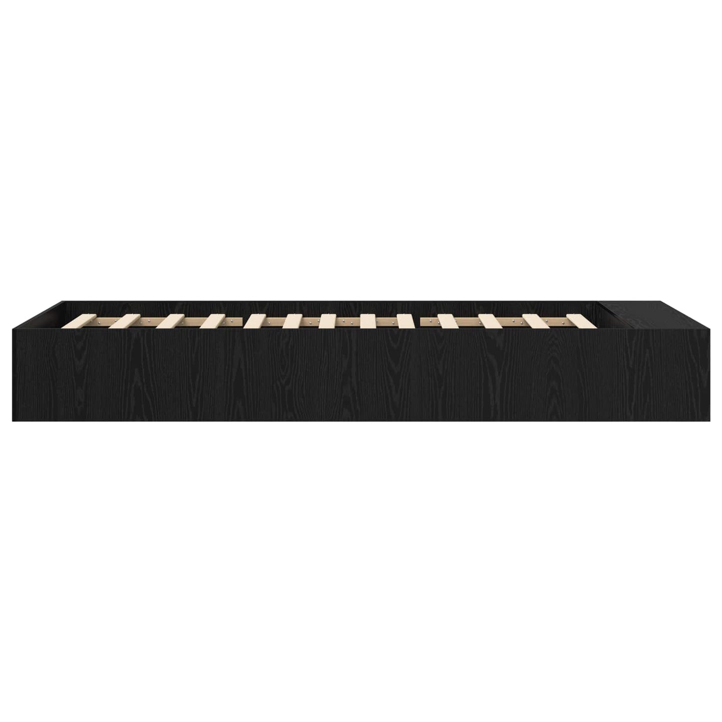 Bettgestell mit Stauraum mit Regal Schwarze Eiche 80 x 200 cm
