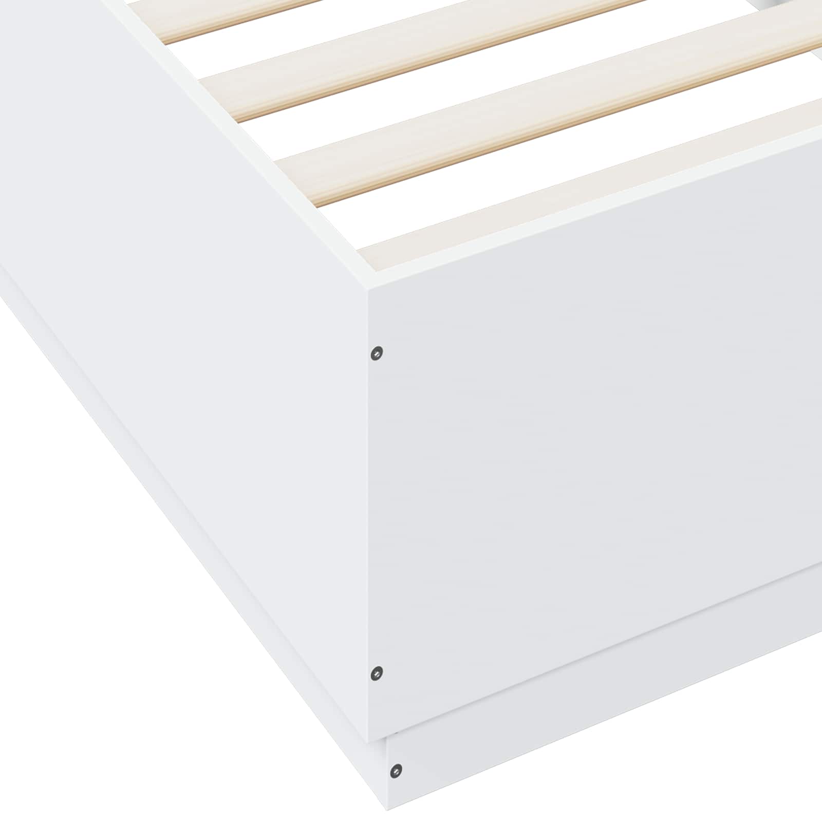 Bettgestell mit LED Weiß 80 x 200 cm Holzwerkstoff