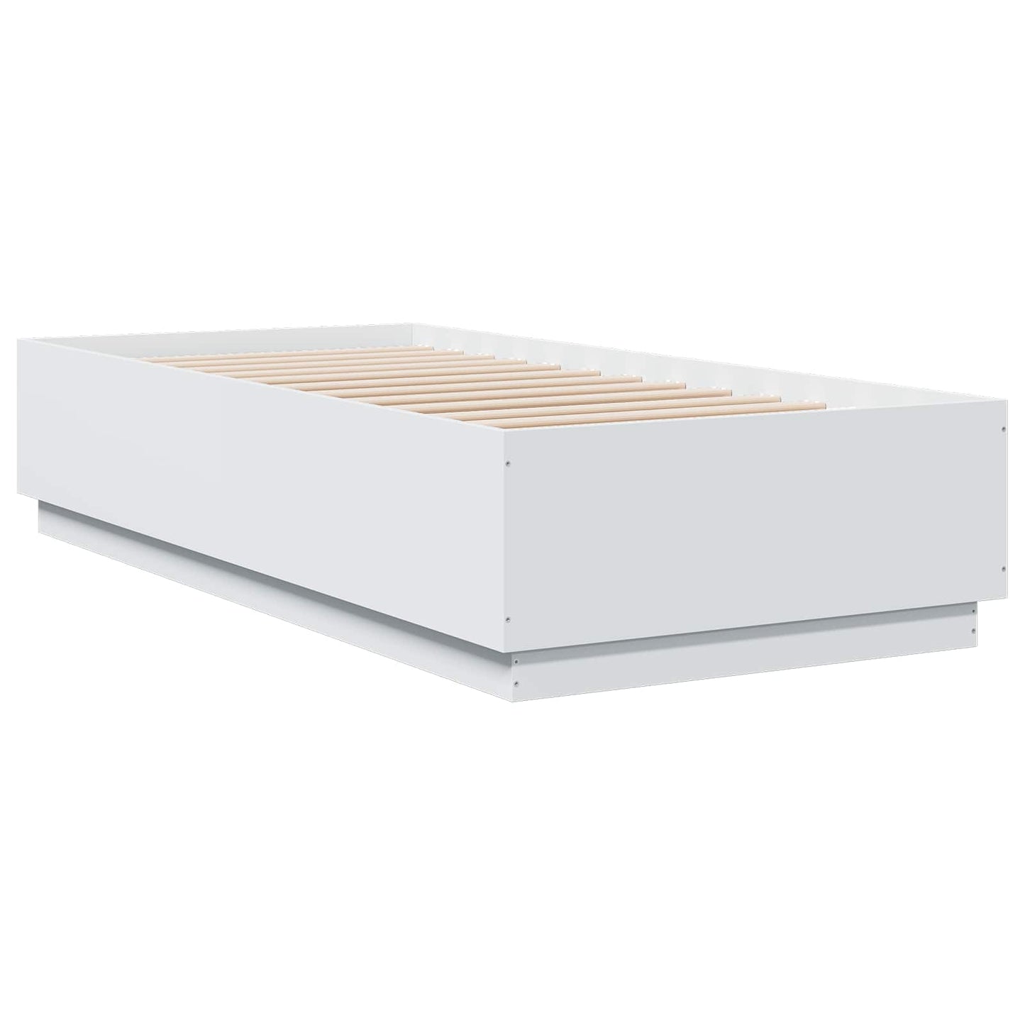 Bettgestell mit LED Weiß 80 x 200 cm Holzwerkstoff