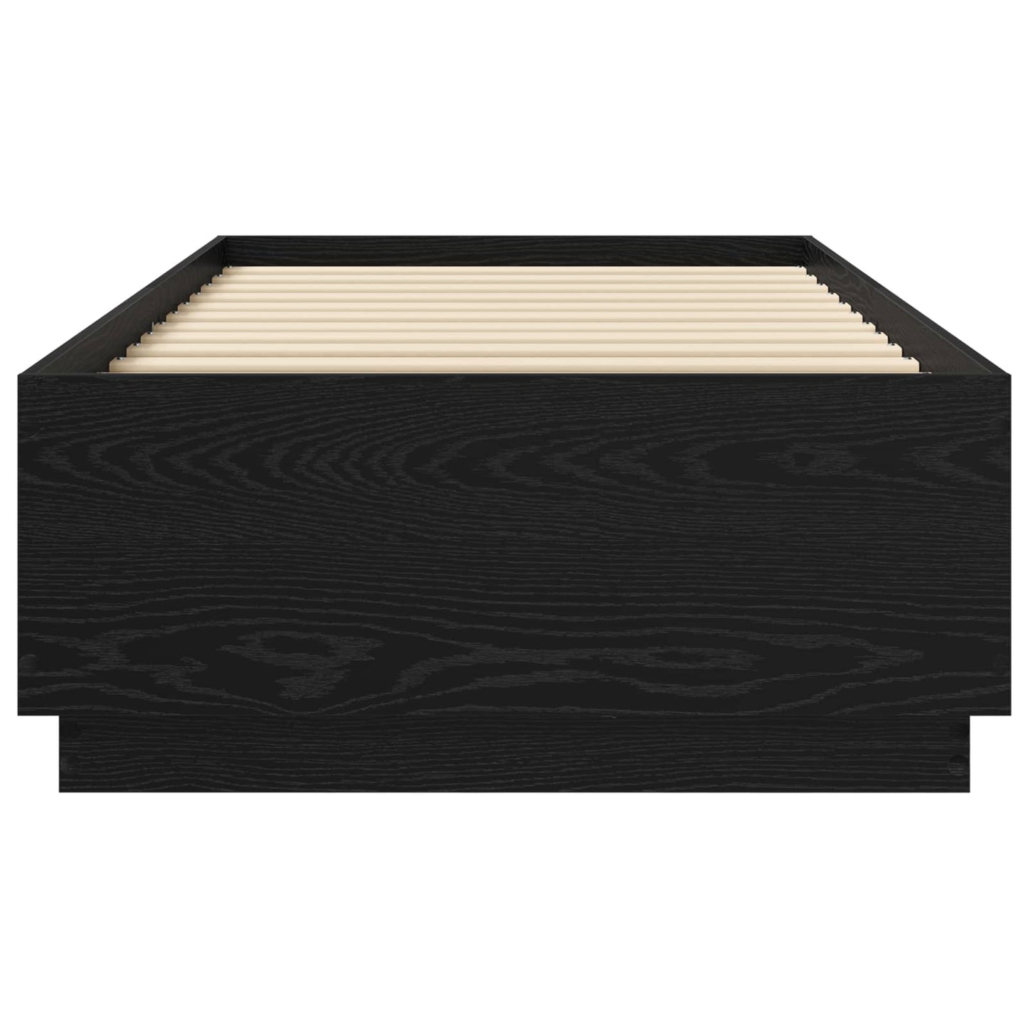 Bettgestell mit LED Schwarze Eiche 80 x 200 cm Holzwerkstoff