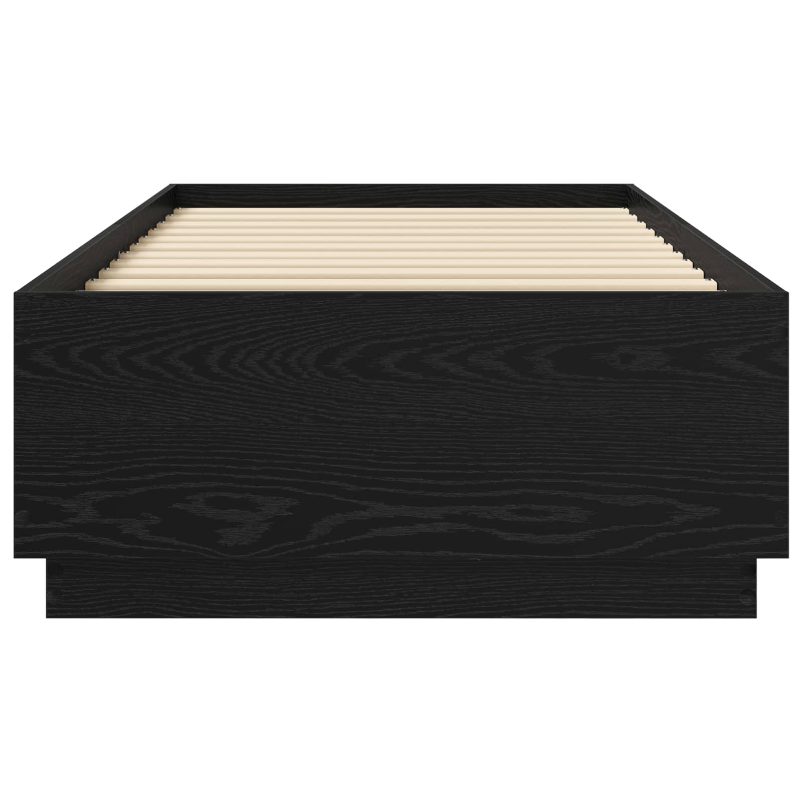 Bettgestell mit LED Schwarze Eiche 80 x 200 cm Holzwerkstoff
