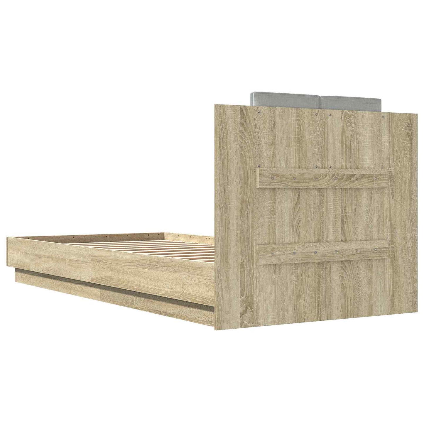 Bettgestell mit Kopfteil Sonoma-Eiche 80 x 200 cm Holzwerkstoff