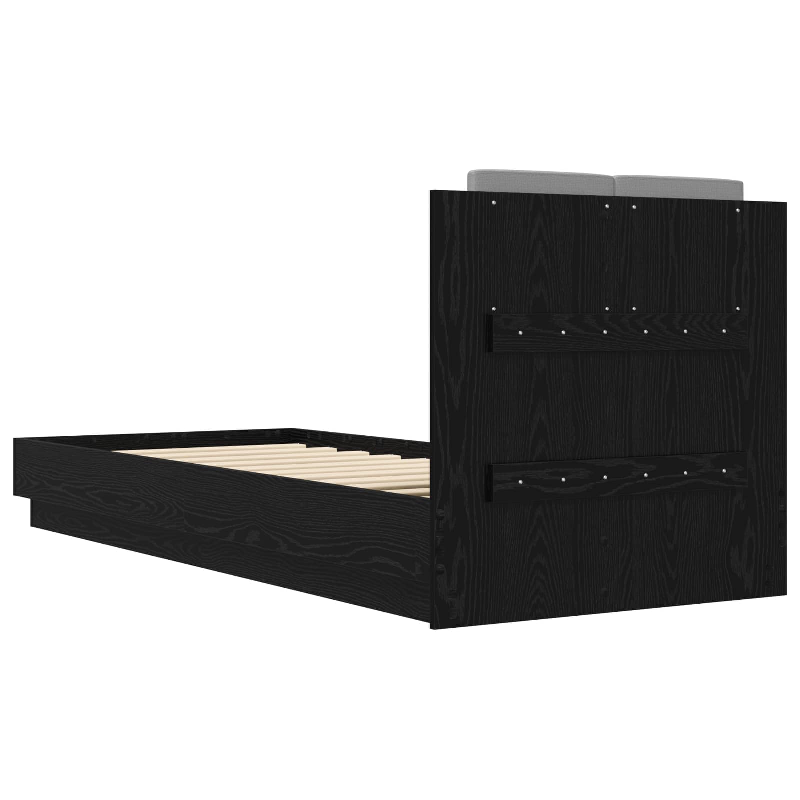 Bettgestell mit Kopfteil Schwarze Eiche 80 x 200 cm