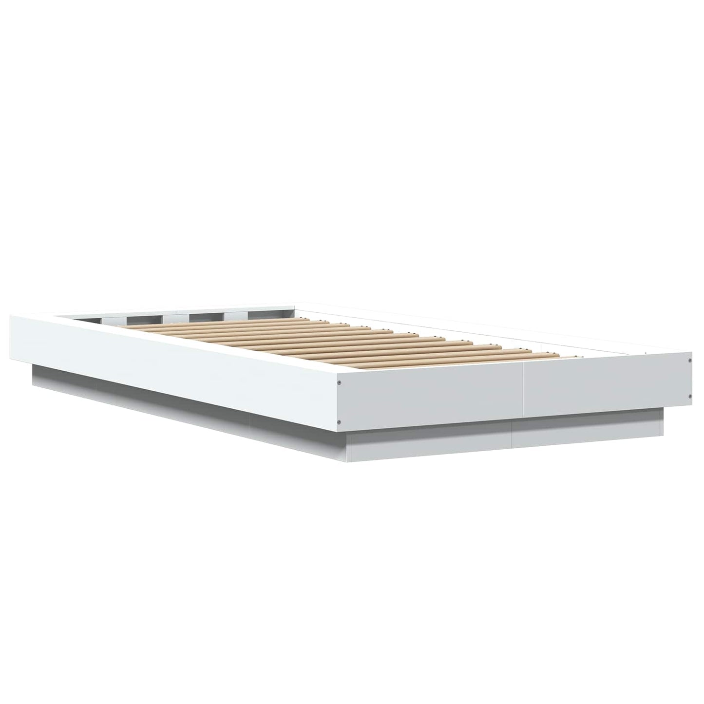 Bettgestell mit LED Weiß 80 x 200 cm Holzwerkstoff