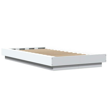 Bettgestell mit LED Weiß 80 x 200 cm Holzwerkstoff