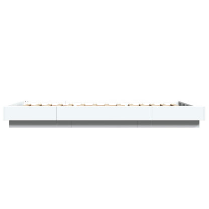 Bettgestell mit LED Weiß 80 x 200 cm Holzwerkstoff