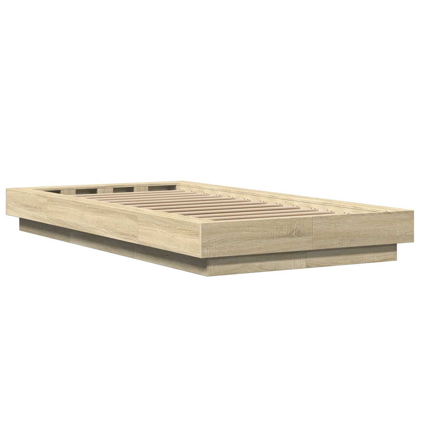 Bettgestell mit LED Sonoma-Eiche 80 x 200 cm Holzwerkstoff