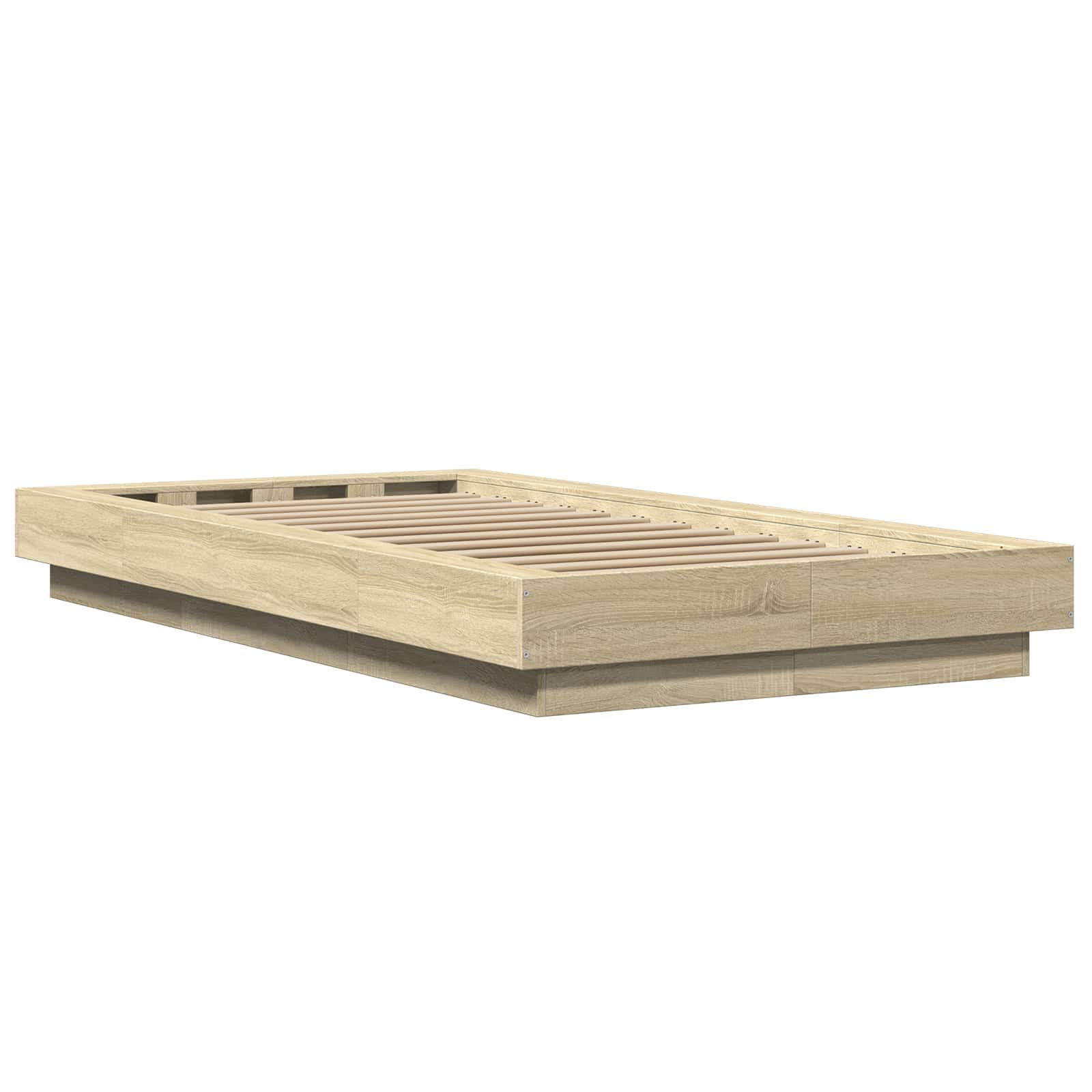 Bettgestell mit LED Sonoma-Eiche 80 x 200 cm Holzwerkstoff