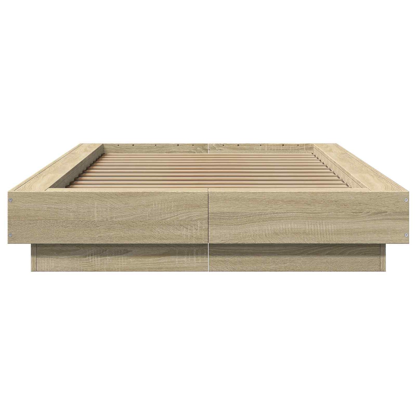 Bettgestell mit LED Sonoma-Eiche 80 x 200 cm Holzwerkstoff