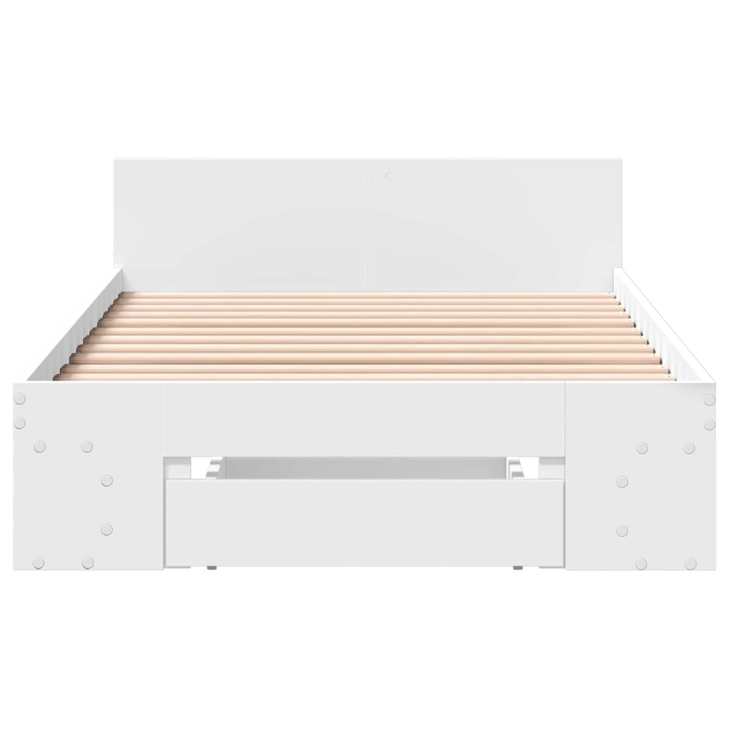 Bettgestell mit Stauraum Weiß 80 x 200 cm Holzwerkstoff
