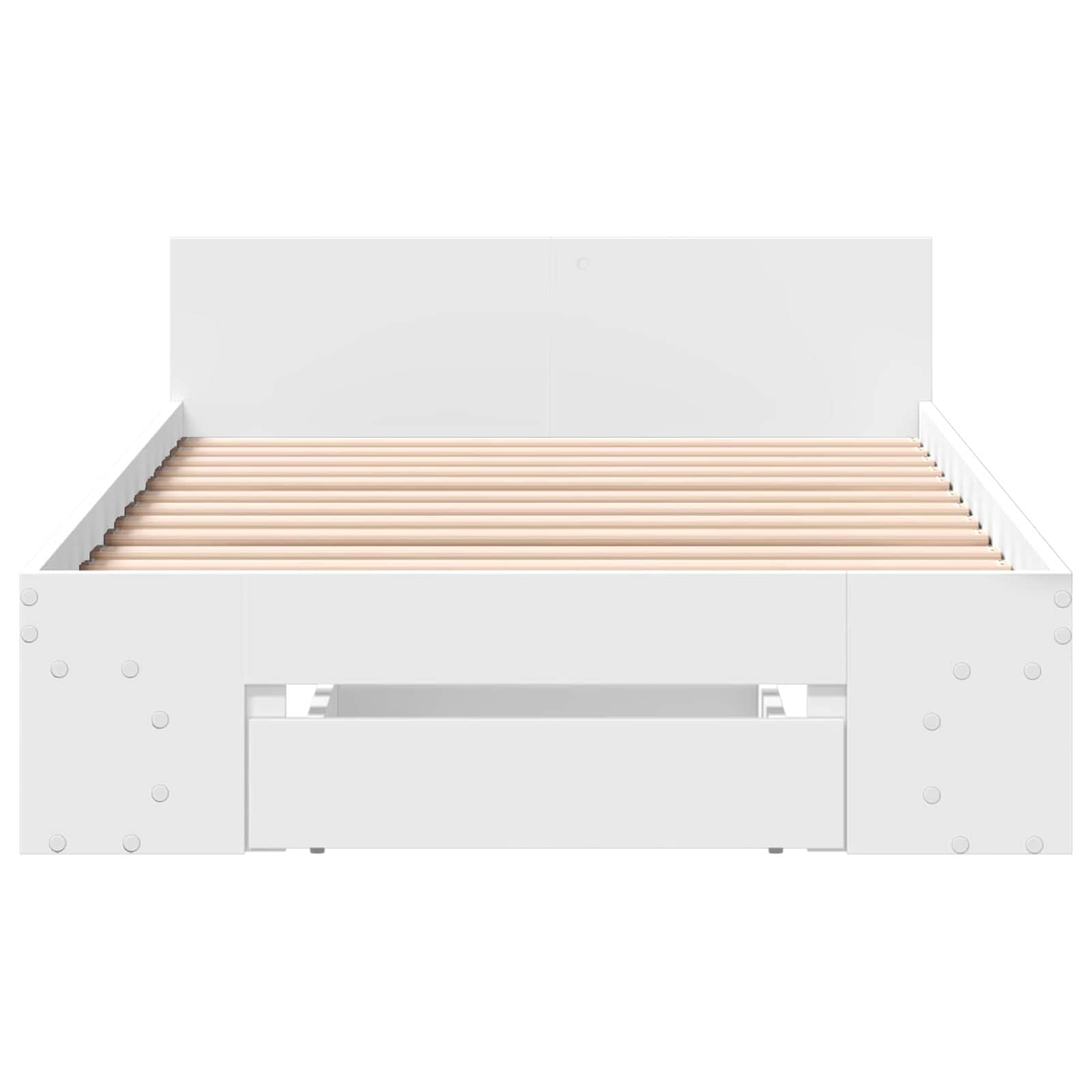 Bettgestell mit Stauraum Weiß 80 x 200 cm Holzwerkstoff