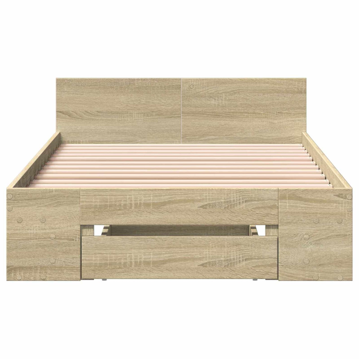 Bettgestell mit Stauraum Sonoma-Eiche 80 x 200 cm Holzwerkstoff