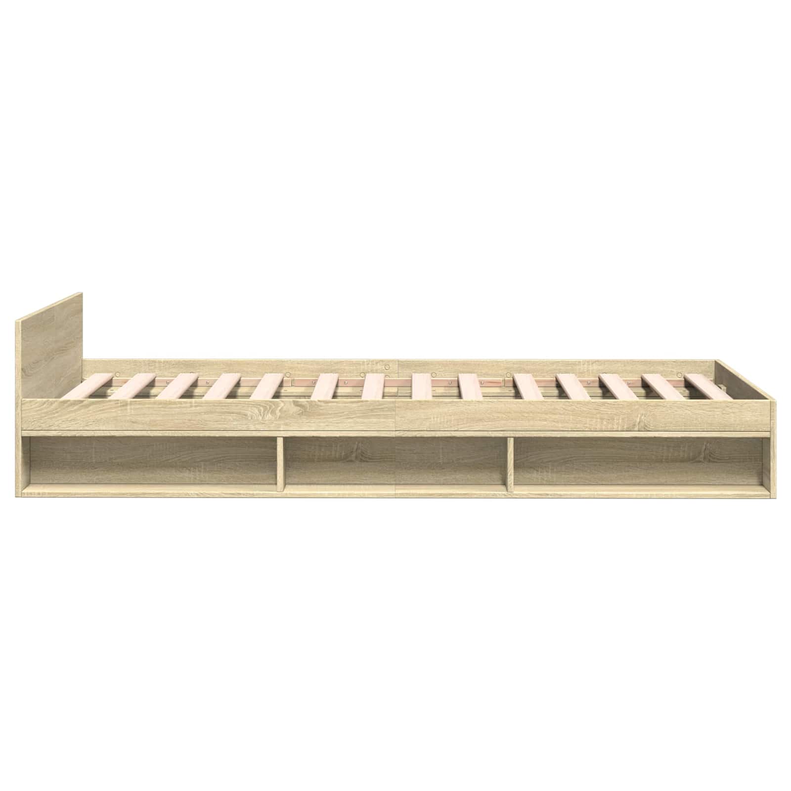 Bettgestell mit Stauraum Sonoma-Eiche 80 x 200 cm Holzwerkstoff