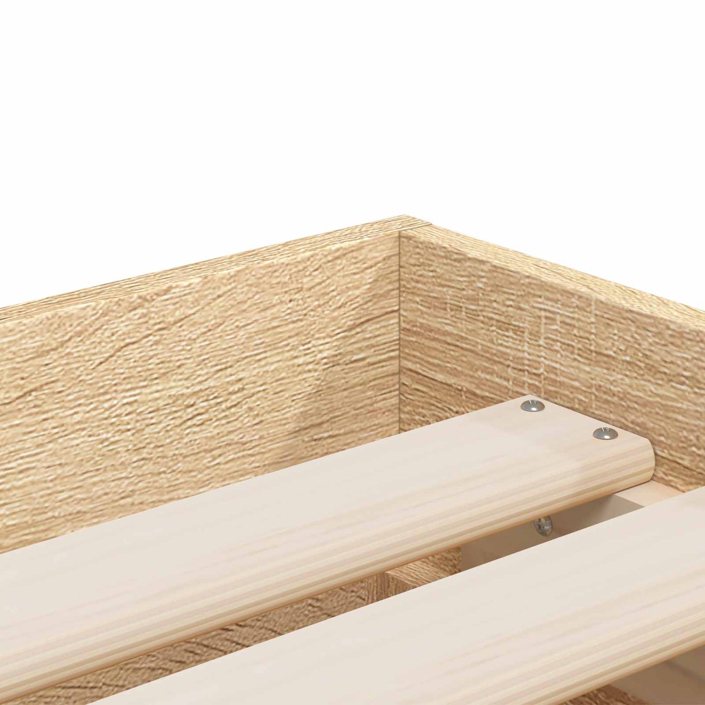 Bettgestell mit Stauraum Sonoma-Eiche Holzwerkstoff