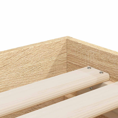 Bettgestell mit Stauraum Sonoma-Eiche Holzwerkstoff