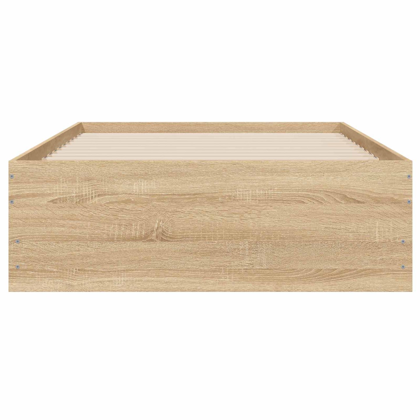 Bettgestell mit Stauraum Sonoma-Eiche Holzwerkstoff