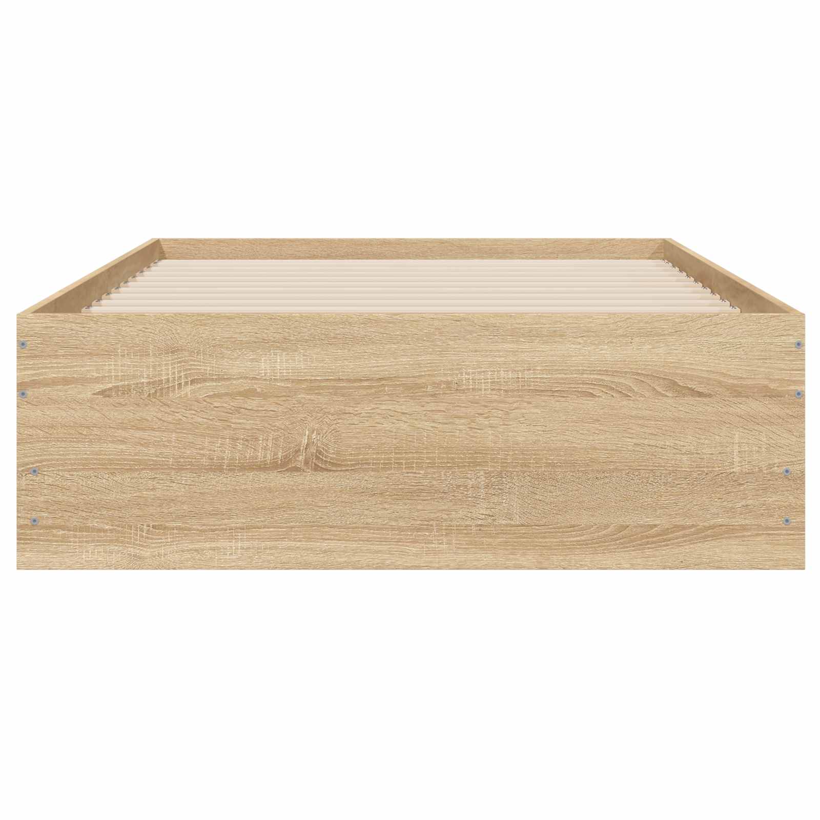 Bettgestell mit Stauraum Sonoma-Eiche Holzwerkstoff