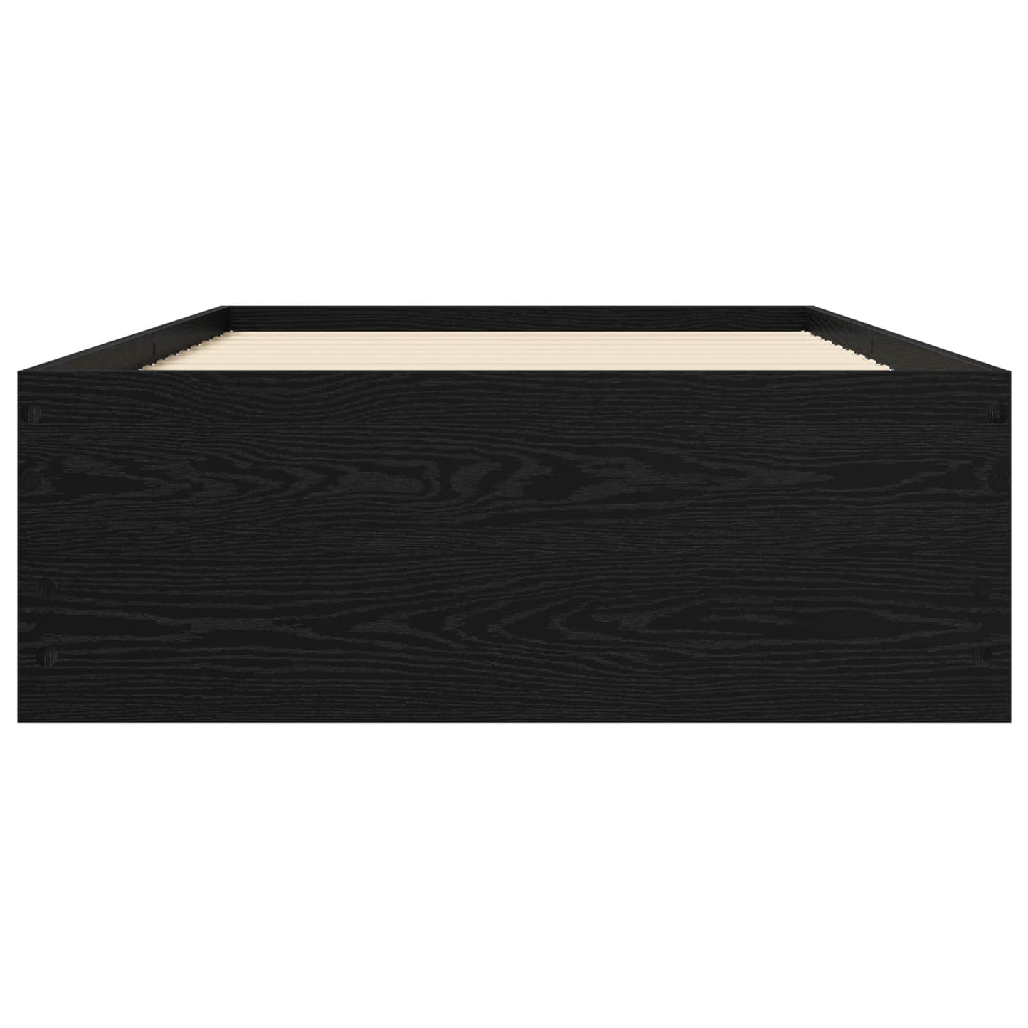 Bettgestell mit Stauraum Schwarze Eiche Holzwerkstoff