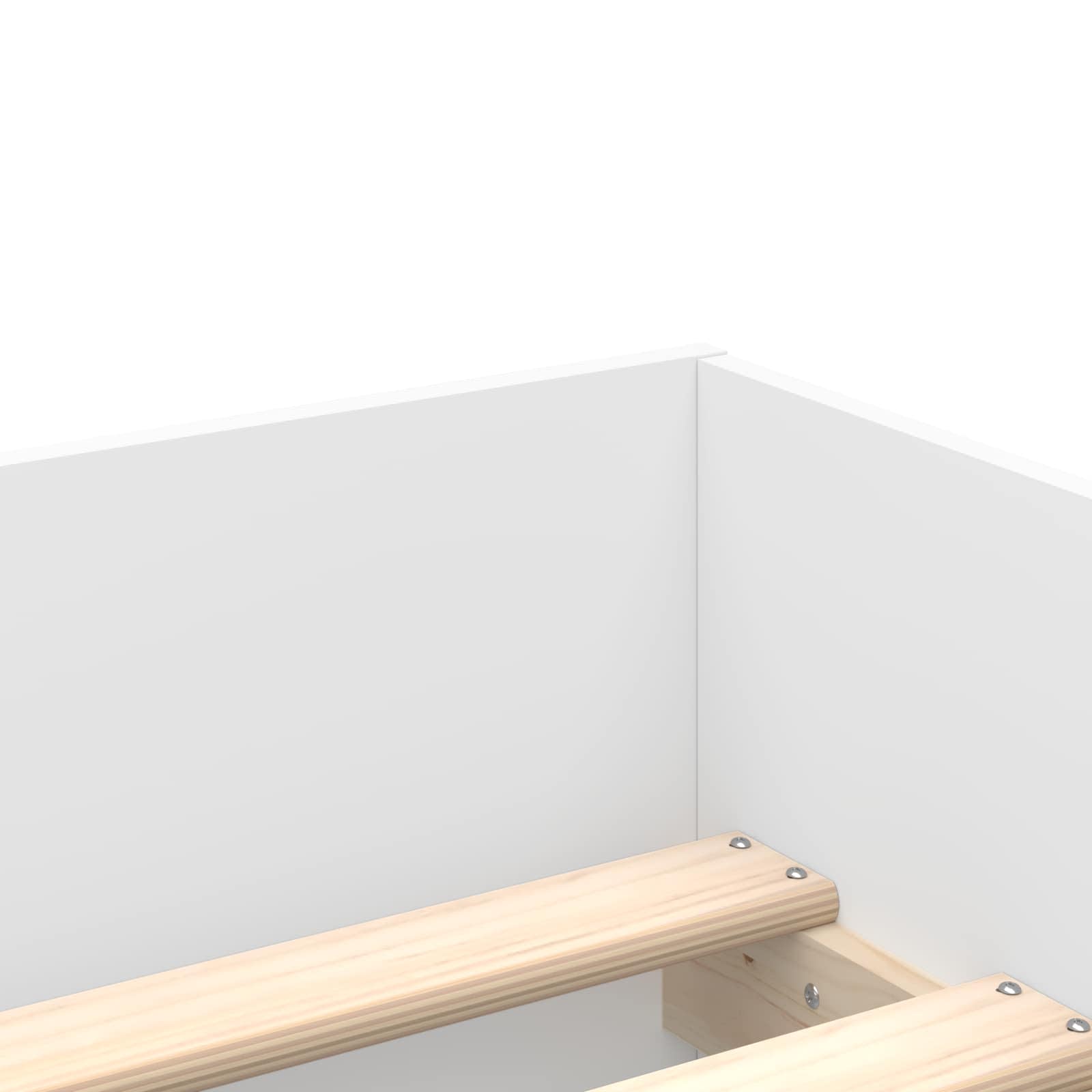 Bettgestell mit Stauraum Weiß 80 x 200 cm Holzwerkstoff