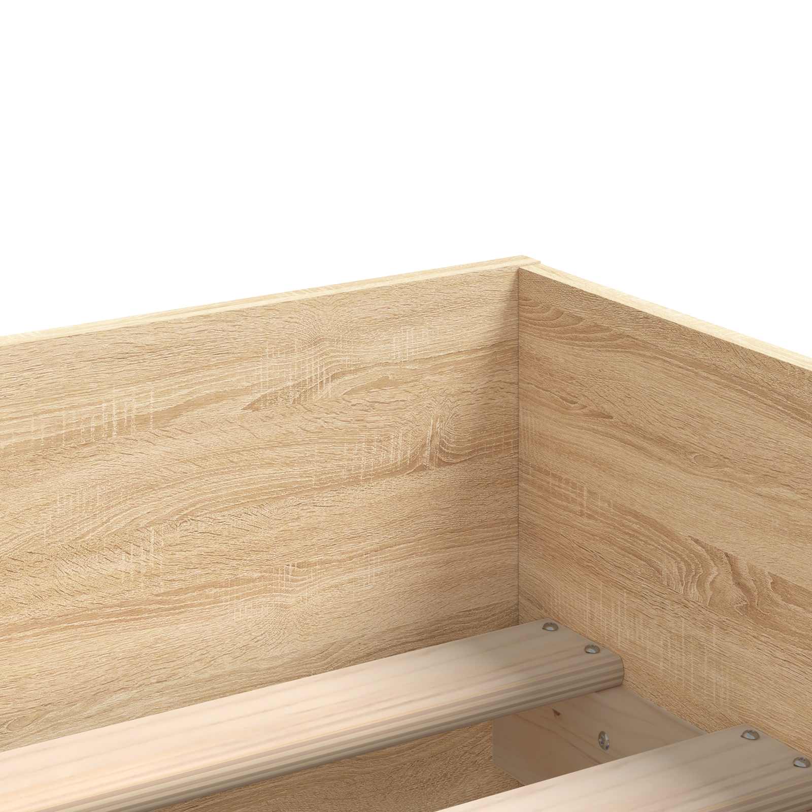 Bettgestell mit Stauraum Sonoma-Eiche 80 x 200 cm Holzwerkstoff