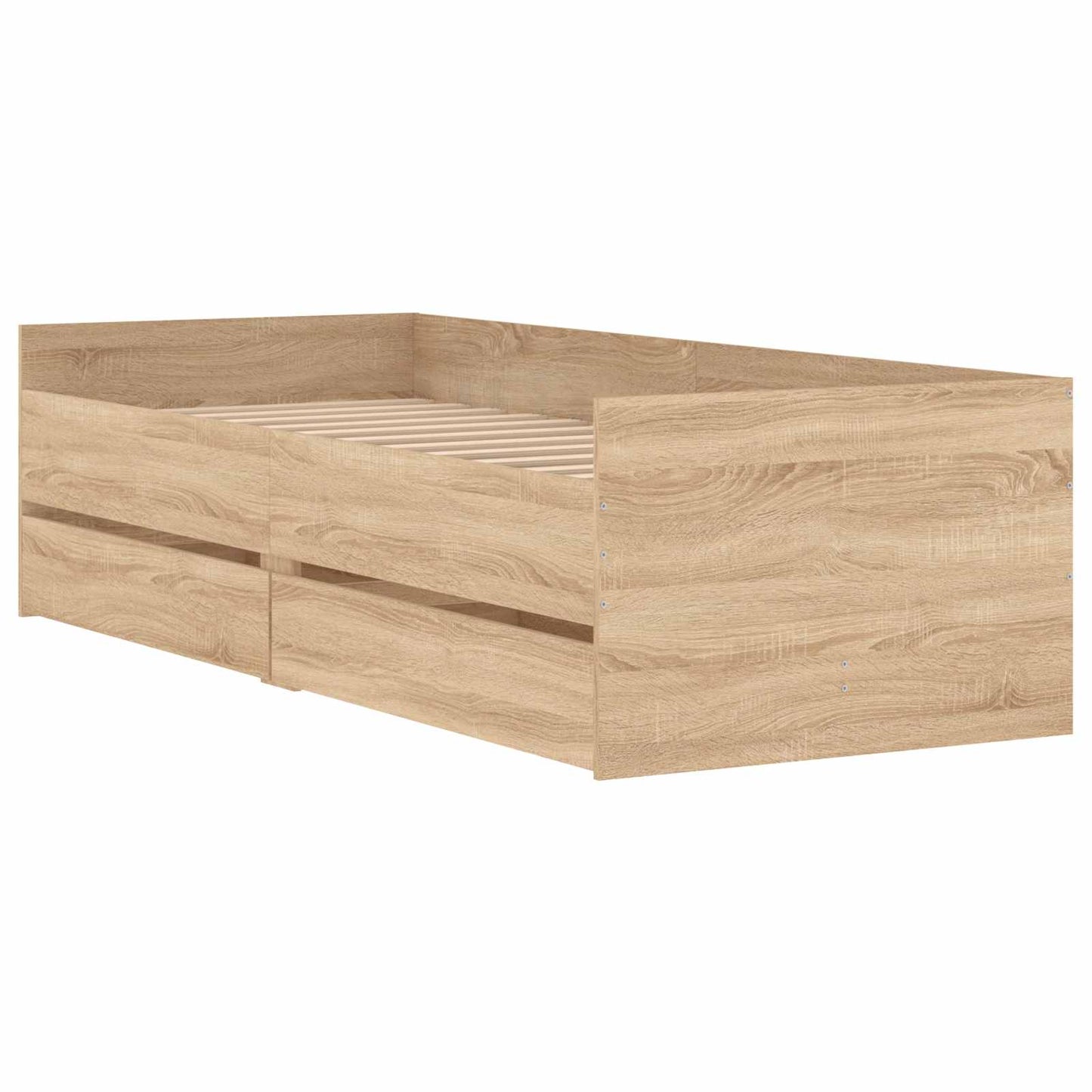 Bettgestell mit Stauraum Sonoma-Eiche 80 x 200 cm Holzwerkstoff