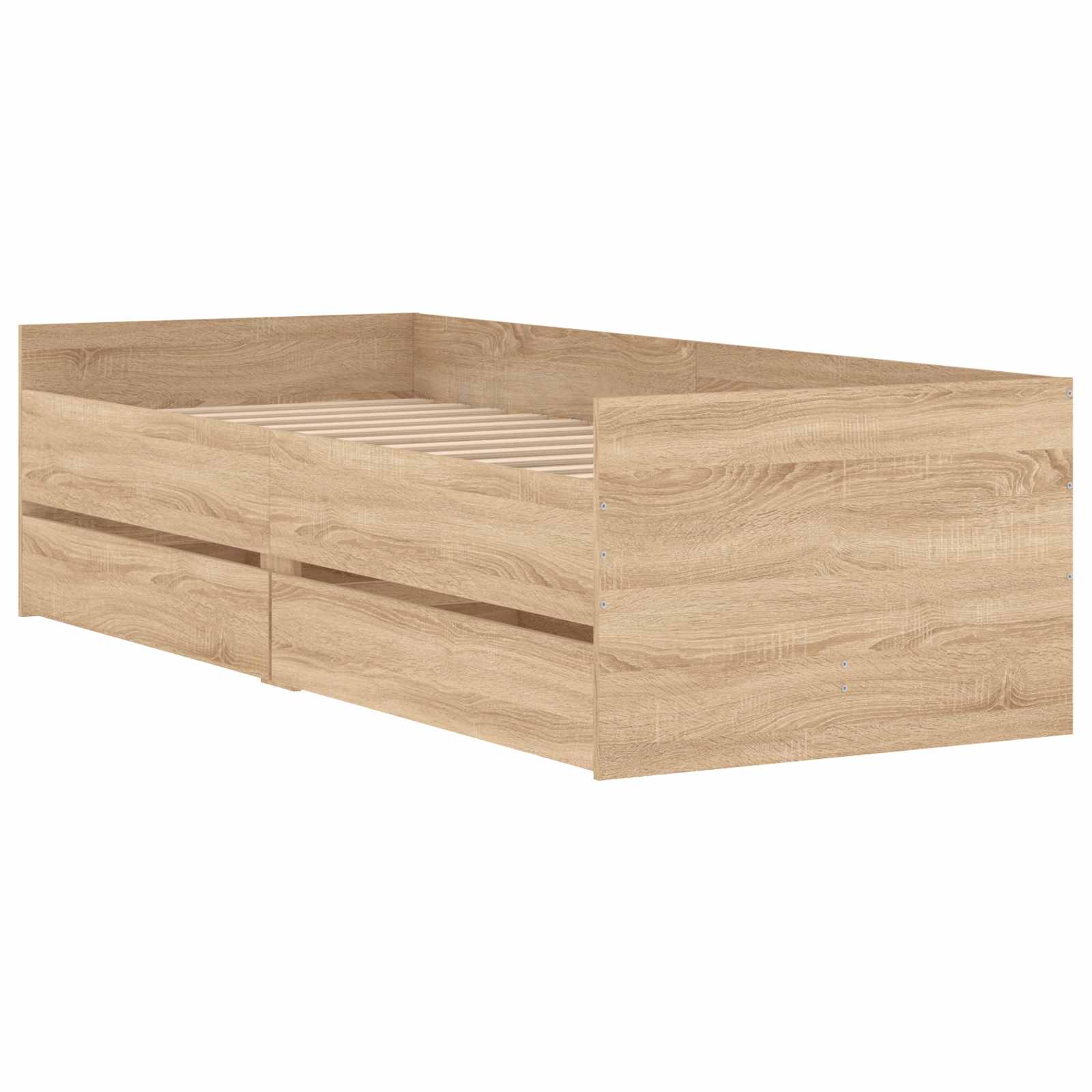 Bettgestell mit Stauraum Sonoma-Eiche 80 x 200 cm Holzwerkstoff