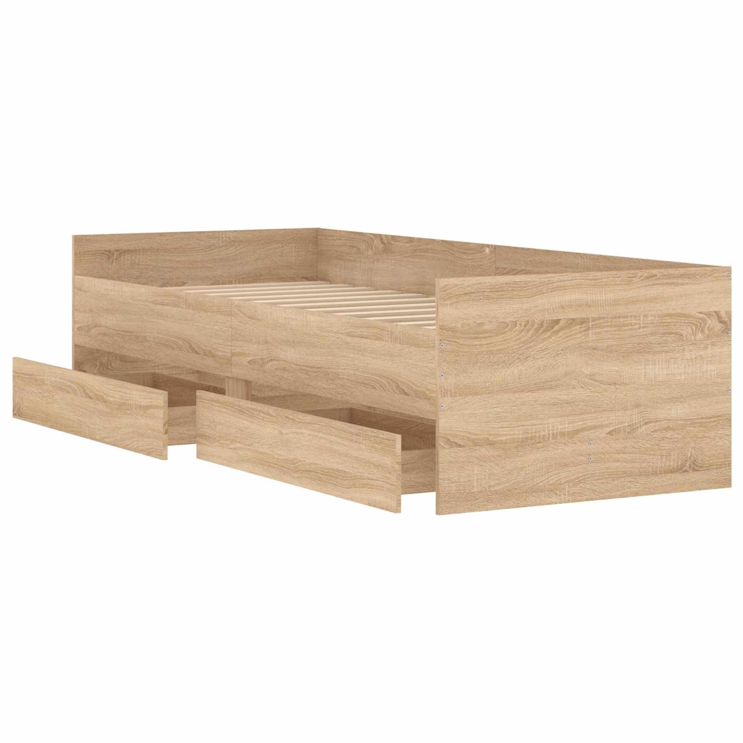 Bettgestell mit Stauraum Sonoma-Eiche 80 x 200 cm Holzwerkstoff
