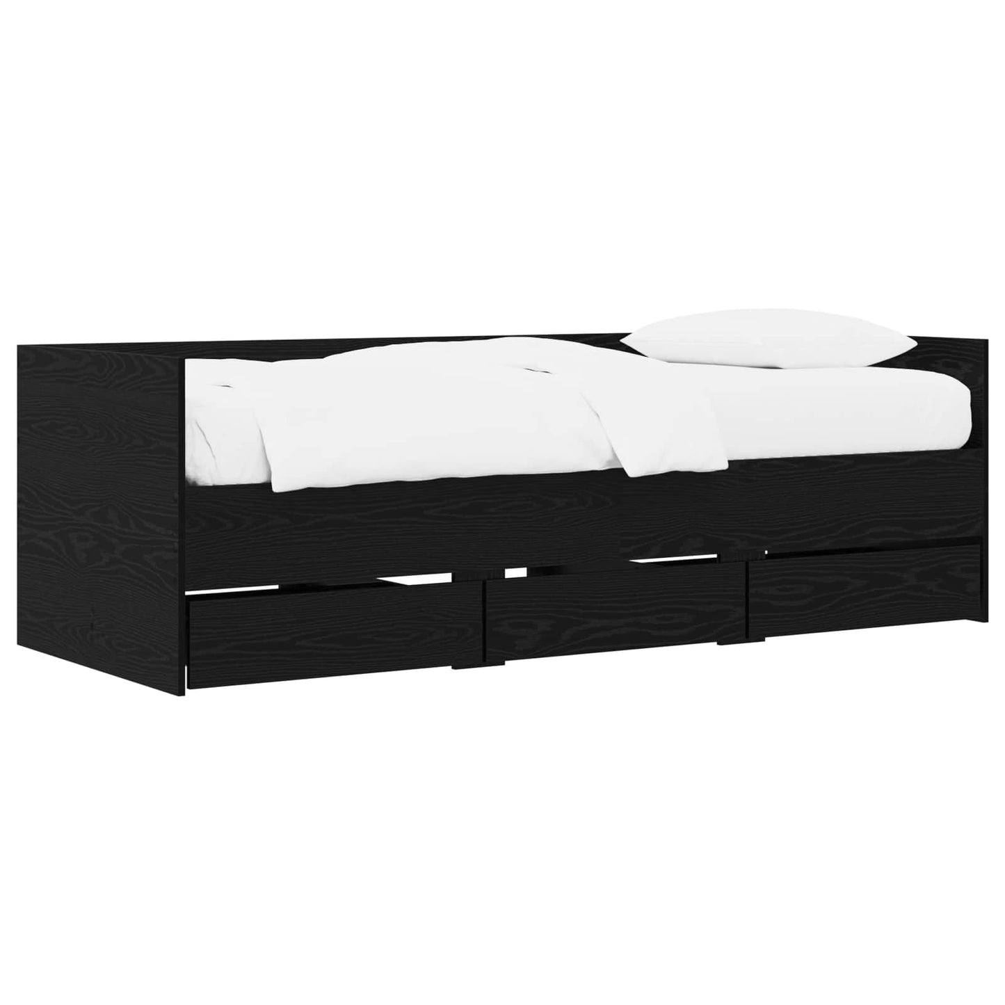 Tagesbett mit Schubladen Schwarze Eiche Holzwerkstoff