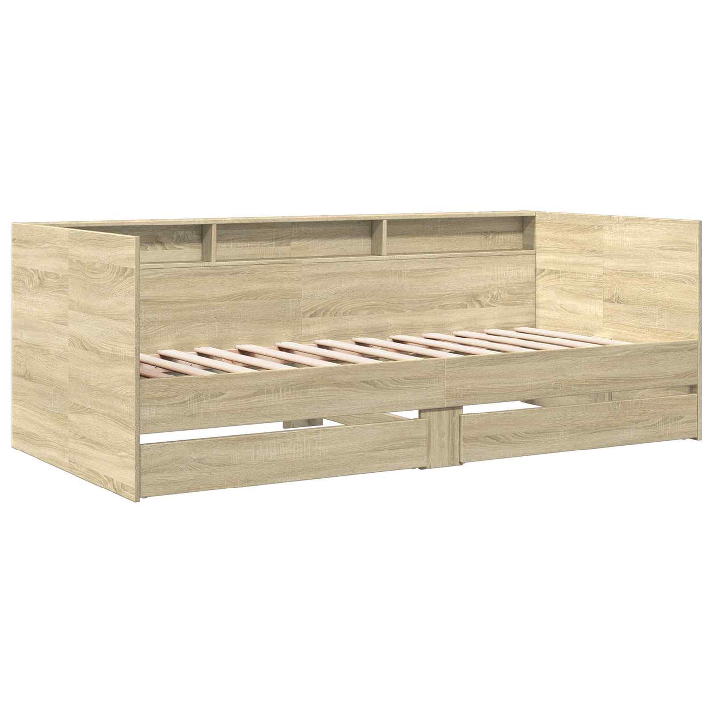 Tagesbett mit Schubladen mit Regal Sonoma-Eiche Holzwerkstoff