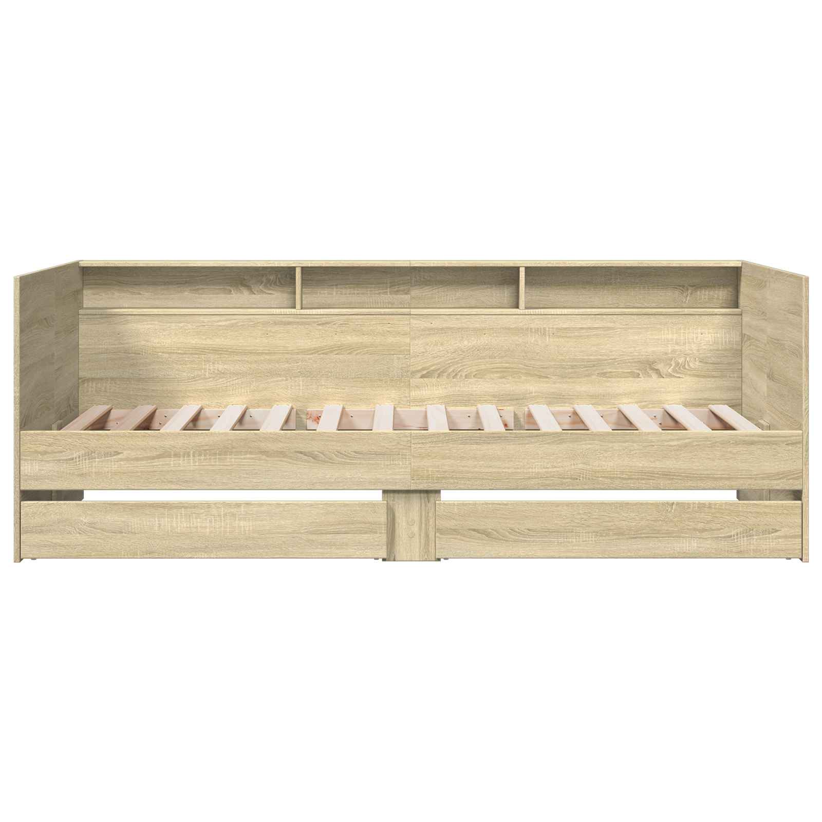 Tagesbett mit Schubladen mit Regal Sonoma-Eiche Holzwerkstoff