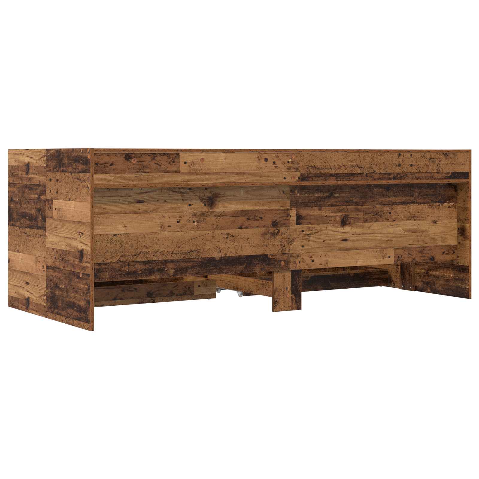 Tagesbett mit Schubladen mit Regal Altholz Holzwerkstoff