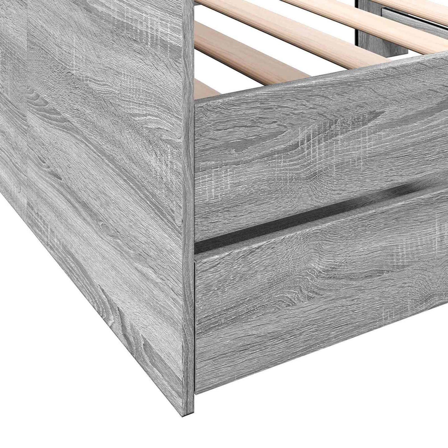 Tagesbett mit Schubladen mit Regal Grau Sonoma Holzwerkstoff