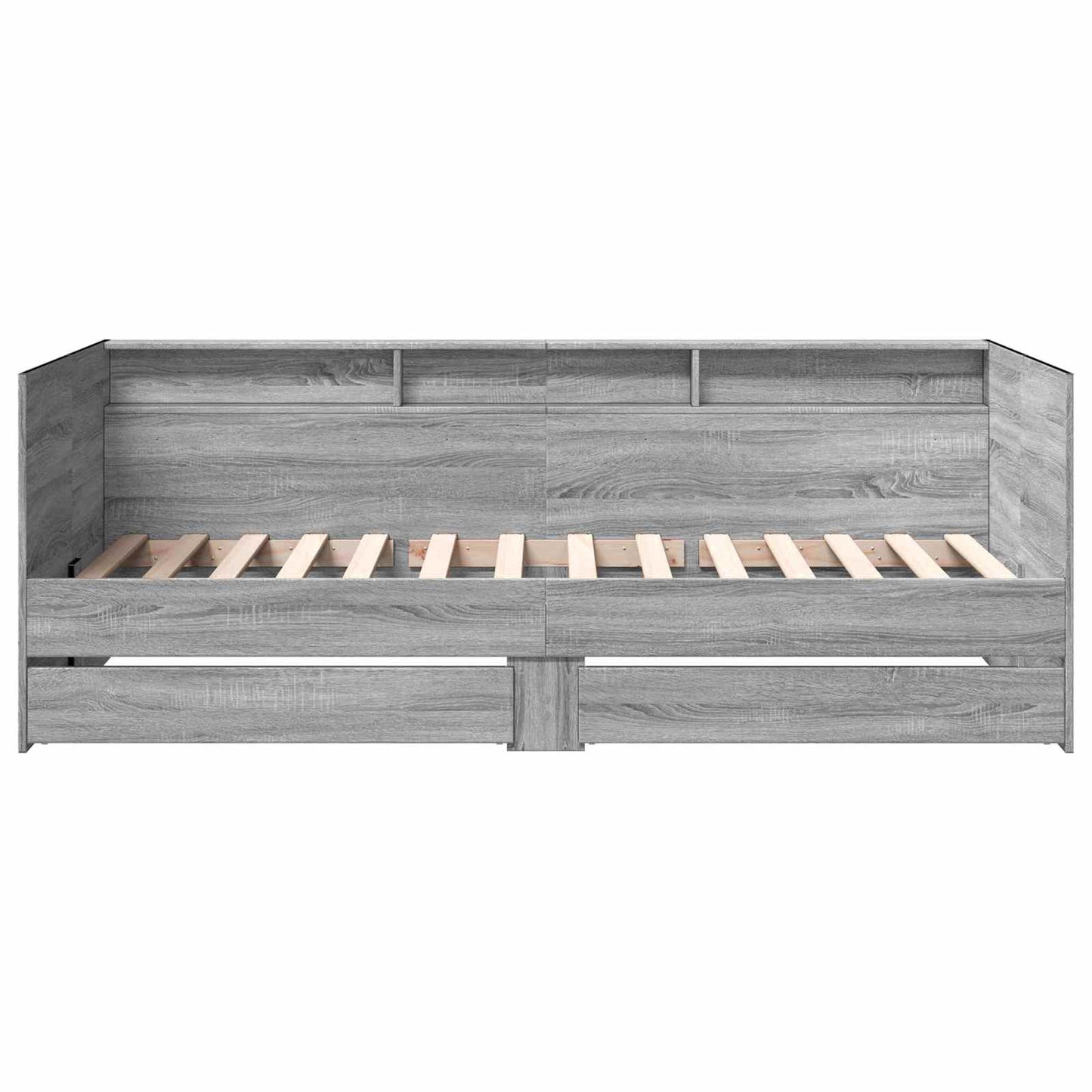 Tagesbett mit Schubladen mit Regal Grau Sonoma Holzwerkstoff